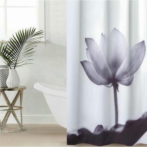 Штора для ванны Доляна «Моно», с люверсами, 180x180 см, полиэстер