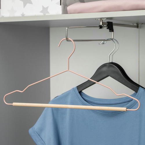 Вешалка для одежды SAVANNA Wood, 41,5x22,5x1 см, цвет розовый