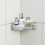 Полка угловая с сетчатым дном, 1 ярус, 19x18x6,5 см, цвет хром