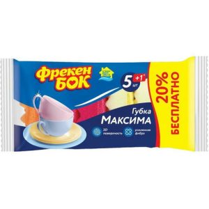 Губки «Максима» ,10х7х3 см, 5+1 шт