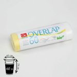 Мешки для мусора с завязками Bio Overlap, 60 л, 63x78 см, 11 мкм, ПНД, 10 шт, цвет жёлтый