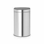 Мусорное ведро Brabantia Touch Bin New, двухсекционное, цвет стальной матовый, 10 л / 23 л