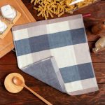 Салфетка Доляна «Клетка» цв.синий 35*35 см, 100% хлопок