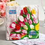 Салфетки бумажные New line FRESCO «Тюльпаны букет», 3 слоя, 33*33 см, 20 шт