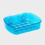 Мыльница пластиковая на присосках Bath Collection, 13x10x3 см, цвет МИКС