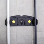 Держатель для уборочного инвентаря с крючками, 30x10x5 см, на липучке, цвет МИКС