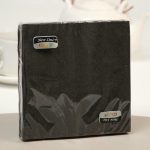 Салфетки бумажные New Line Fresco «Черные», 33x33 2 слоя 20 шт