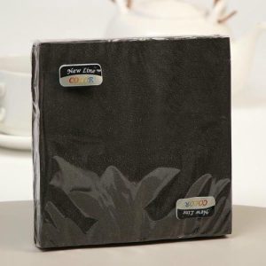 Салфетки бумажные New Line Fresco «Черные», 33x33 2 слоя 20 шт