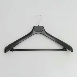 Вешалка-плечики для пальто и костюмов больших размеров, размер 50-52, цвет чёрный