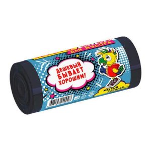 Пакеты для мусора, 30 л/50 шт, ПНД, рулон, черные