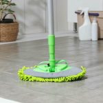 Швабра для мытья пола плоская 3 в 1 насадка микрофибра 18x26 см, телескопическая окрашенная ручка 72-118 см