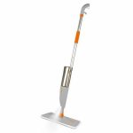 Швабра для мытья пола ORION с распылителем, 700 мл, 126 см, цвет серый-оранжевый