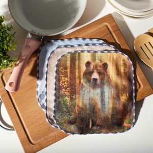 Набор салфеток для уборки «Тайга» 20х20 -3шт, микрофибра, п/э 200гр/м2