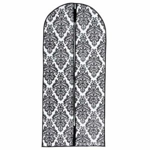 Чехол для одежды Доляна, 60x137 см, спанбонд, цвет бело-чёрный