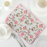 Коврик для сушки посуды Доляна «Птичка в клетке», 20x30 см, лён