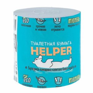 Туалетная бумага Helper без втулки, 50 метров, 1 слой
