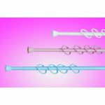 Карниз с кольцами, 115 - 220 см, цвет бежевый