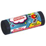 Пакеты для мусора, 60 л/20 шт, ПНД, рулон, черные