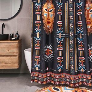 Занавеска Bantu, для ванной комнаты, тканевая, 180х200 см