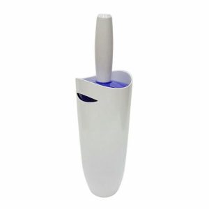 Ёрш с подставкой для унитаза, цвет бело-фиолетовый