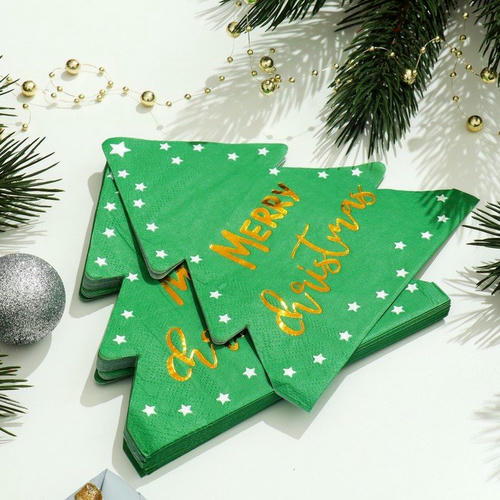 Салфетки бумажные фигурные «Елочка», 2 слоя, 20 листов — изображение 2