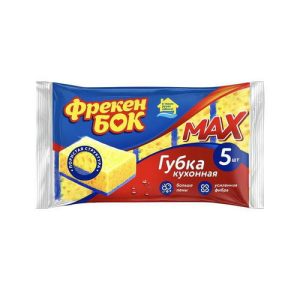 Губки крупнопористые МАХ, 10х7х3,5 см, 5 шт