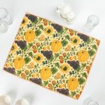 Коврик для сушки посуды Доляна «Тыквы», 38x51 см, микрофибра