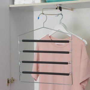 Вешалка для одежды многоуровневая Доляна, антискользящее покрытие, цвет МИКС
