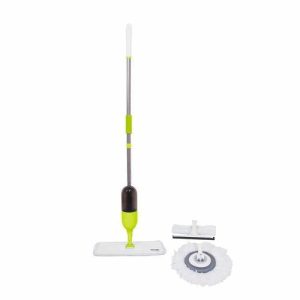 Швабра для мытья пола и окон Pioneer с распылителем, 124 см, цвет белый-зелёный