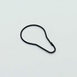 Набор колец для шторы в ванную комнату IDDIS, 12 колец, овальная, чёрный