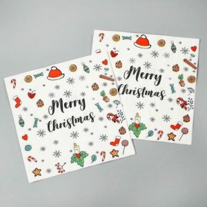 Салфетки бумажные «Новый год», в наборе 20 шт