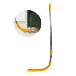 Швабра для мытья пола ORION плоская, гибкая, микрофибра, цвет оранжевый-серый