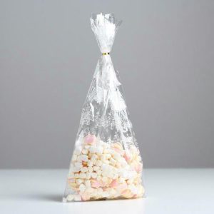 Пакет подарочный пластиковый «Елки», 19 х 39 см