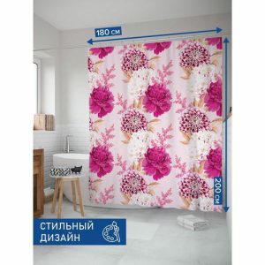 Фотоштора в ванную, размер 180х200 см