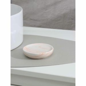 Мыльница керамическая Доляна «Розалин», цвет бело-бежевый