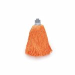 Насадка для швабры с резьбой, верёвочная микрофибра, антибактериальная пропитка, цвет оранжевый 76