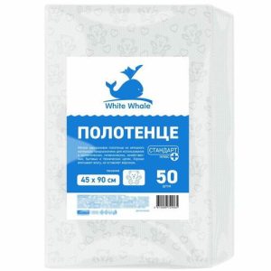 Полотенце White Whale «Мишки», 45x90 см, стандарт, спанлейс, 50 г/м2, 50 шт