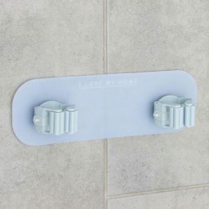 Держатель для уборочного инвентаря, двойной, 25x8 см, цвет МИКС