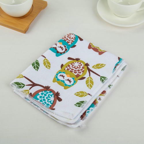 Салфетка для уборки Доляна «Совушки», 30x40 см, цвет МИКС