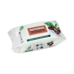 Бытовые влажные салфетки для поверхностей с кофе СВЕЖАЯ НОТА, 120 шт