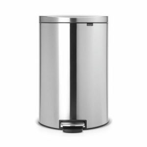 Мусорное ведро Brabantia FlatBack, с педалью, цвет стальной матовый, 40 л