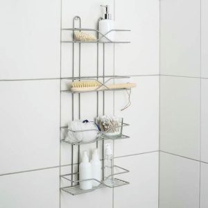 Полка прямоугольная 4-х ярусная «Х», 10x26x63 см, цвет хром