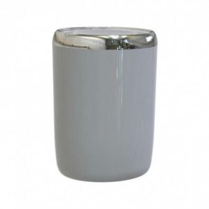 Мусорное ведро Lima, с крышкой, 6 л, d=20, h=25 см, цвет хром-серый