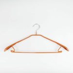 Вешалка-плечики для одежды Доляна, размер 46-48, антискользящее покрытие, широкие плечики, цвет бронзовый