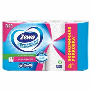 Бумажные полотенца Zewa Decor, 2 слоя, 4 шт