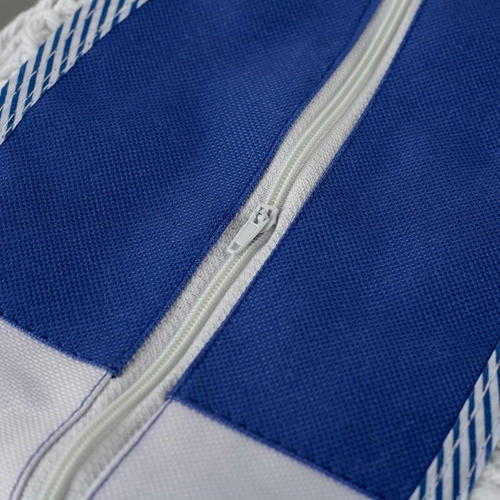 Насадка для плоской швабры, 80x14 см, х/б, цвет бело-синий — изображение 2