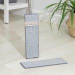 Швабра плоская с вертикальным отжимом Доляна, 35x14x125 см, стальная ручка, дополнительная насадка из микрофибры