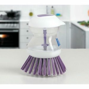 Щётка с дозатором для моющего средства, 8x10 см, цвет МИКС