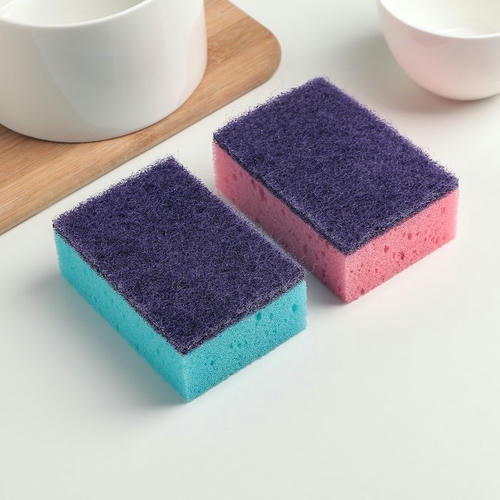 Набор губок кухонных «Брик», 9,6x6,4x3,7 см, 5 шт — изображение 2