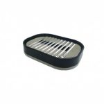 Мыльница Lenox, овальная, 13х3 см, пластик, цвет тёмно-синий